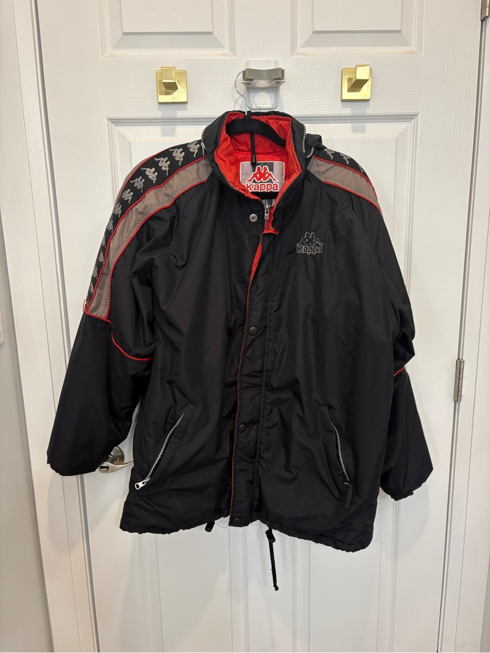 Kappa Black & Red Puffer Jacket #1475